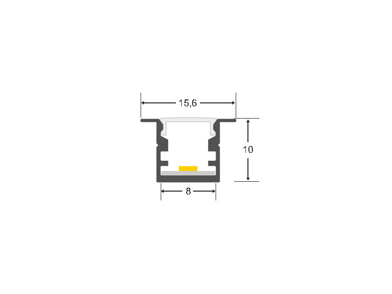 Kit que incluye las tapas de cierre derecha e izquierda del perfil led OKI.