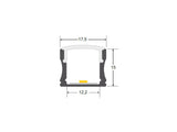 Kit que incluye perfil de aluminio de color negro, cubierta negra y tapas laterales. Para proteger y ocultar las tiras led, lo que permite realizar instalaciones profesionales, limpias y con estilo.