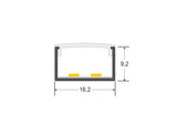 Perfil de aluminio para proteger las tiras led, lo que permite realizar instalaciones profesionales, limpias y con estilo.