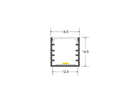 Cubierta de plástico para instalaciones personalizadas de tiras led. Permite realizar instalaciones profesionales, limpias y con estilo.