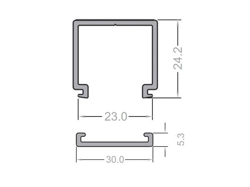 Perfil de policarbonato para proteger las tiras led, lo que permite realizar instalaciones profesionales, limpias y con estilo. Para tiras DC y AC, Incluye base y cubierta para una fácil instalación.