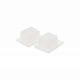 Kit que incluye 2 tapones para cerrar el tubo de policarbonato del perfil led KOR.