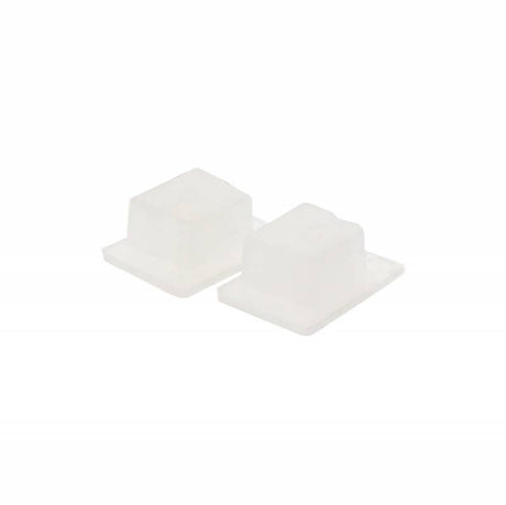Kit que incluye 2 tapones para cerrar el tubo de policarbonato del perfil led KOR.