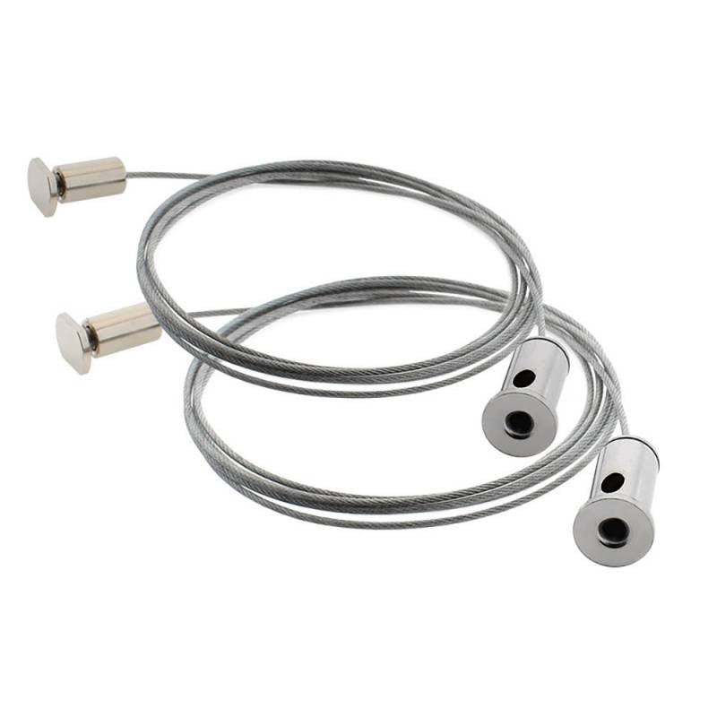 Set de 2 cables de suspensión para perfiles PROLUX, KORK, ALKAL SUSPEND, VART SUSPEND, ZAK, GREC.