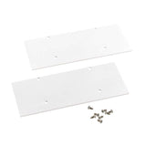 Kit que incluye tapas (derecha e izquierda) de aluminio color blanco y tornillos de cierre del perfil led NewWALL.