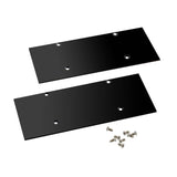 Kit que incluye tapas (derecha e izquierda) de aluminio color negro y tornillos de cierre del perfil led NewWALL.