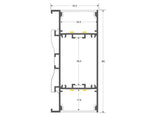 Kit que incluye tapas (derecha e izquierda) de aluminio color negro y tornillos de cierre del perfil led NewWALL.