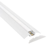 Kit que incluye perfil de aluminio, cubierta opal y tapas laterales. Para proteger y ocultar las tiras led, lo que permite realizar instalaciones profesionales, limpias y con estilo.