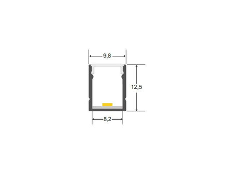 Cubierta de plástico para instalaciones personalizadas de tiras led. Permite realizar instalaciones profesionales, limpias y con estilo.