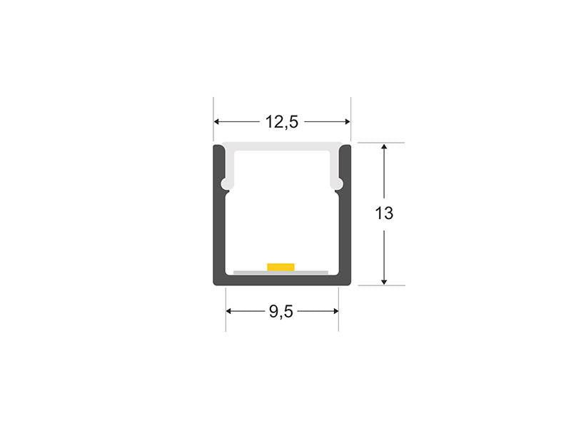 Kit que incluye perfil de aluminio, cubierta opal y tapas laterales. Para proteger y ocultar las tiras led, lo que permite realizar instalaciones profesionales, limpias y con estilo.