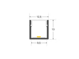 Kit que incluye perfil de aluminio, cubierta opal y tapas laterales. Para proteger y ocultar las tiras led, lo que permite realizar instalaciones profesionales, limpias y con estilo.