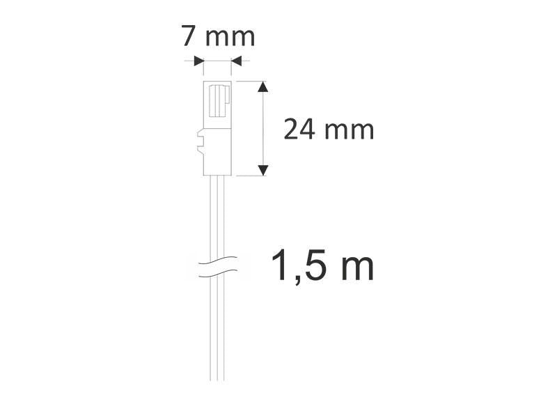 Conector rápido Macho 2 Pin con cable 1,5m