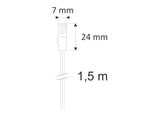 Conector rápido Macho 2 Pin con cable 1,5m