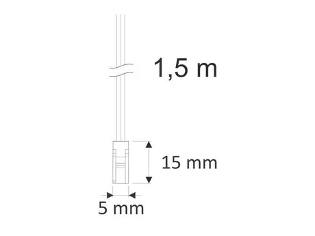 Conector rápido Hembra 2 Pin con cable 1,5m