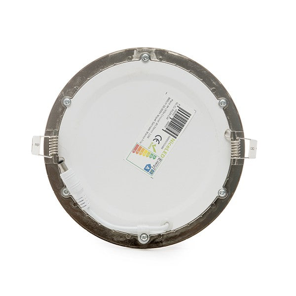 Placa de LEDs Circular Ø170mm 12W 860Lm 50.000H Niquel Satinado