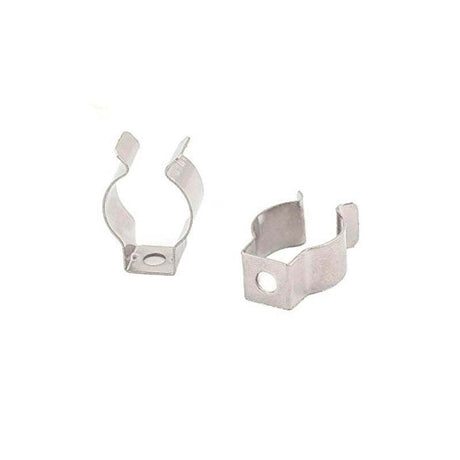 Set de 2 unidades de Clip metálico para sujección de tubos led T5 de 16mm de diámetro