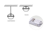 Pantalla estanca con protección IP65 para la instalación de 1 tubo led T8 de 150cm con conexión a 2 laterales. Fácilmente puedes cambiar el cableado para tubos led con conexión de 1 lateral.