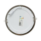 Placa de LEDs Circular Ø225mm 18W 1300Lm 50.000H Niquel Satinado