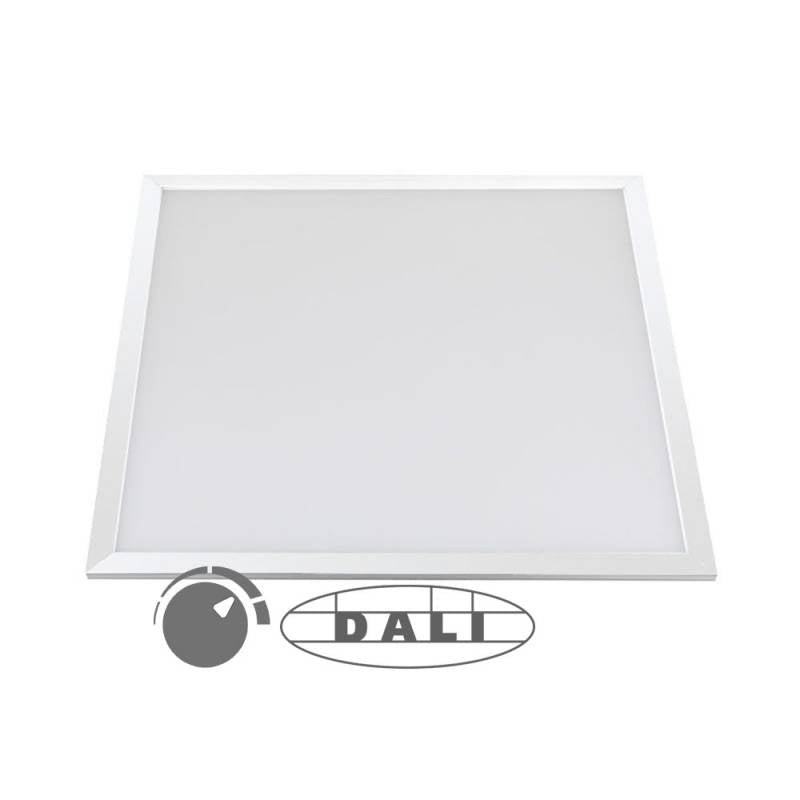 Panel LED de alta luminosidad de máxima calidad con driver led DALI regulable. Iluminación backlight que asegura que el panel led no amarillee con el tiempo de uso. ideal para las instalaciones más exigentes. Marco en color blanco para una mejor integración en la decoración. Certificación ENEC 05