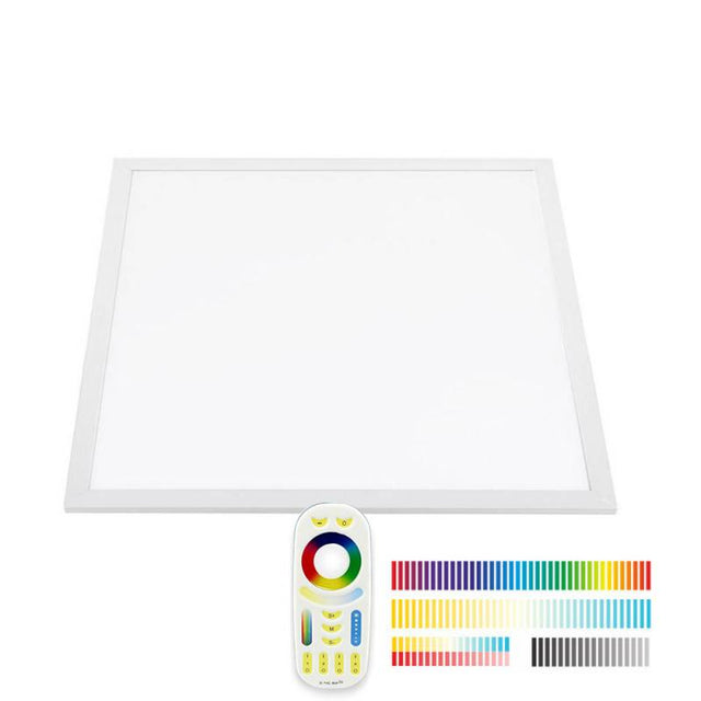 Panel led que ofrece todas las posibilidades de luz en una única luminaria, desde blanco cálido, neutro y frío (desde 2700K hasta 6500K), hasta RGB fácilmente configurable con su mando a distancia RF incluido. Con un único mando puede controlar varios paneles led y crear un ambiente de luz distinto para cada necesidad.