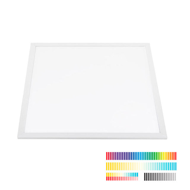 Panel led que ofrece todas las posibilidades de luz en una única luminaria, desde blanco cálido, neutro y frío (desde 2700K hasta 6500K), hasta RGB fácilmente configurable. Necesita fuente de alimentación, controlador y mando a distancia RF (no incluido). Con un único mando puede controlar varios paneles led y crear un ambiente de luz distinto para cada necesidad.