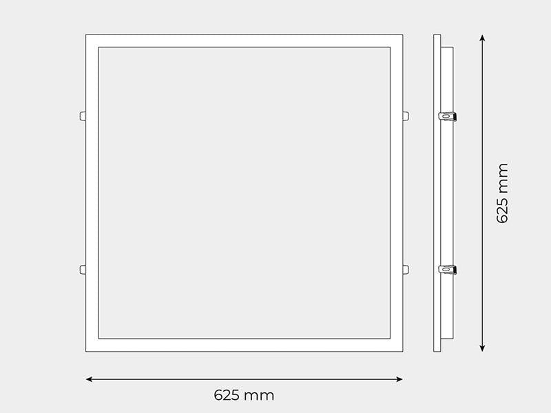 Marco para empotrar de 60x60 en color blanco, fabricado en aluminio. Está diseñado para ofrecer la posibilidad de instalar paneles LED 60x60cm en lugares en los que el techo no es desmontable. Gracias a su nuevo diseño, este marco es idóneo para cualquier Panel Led de 60x60 de nuestro catálogo. 