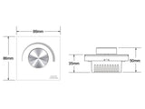 Un nuevo concepto de regulador AC (max 240W) de mínimo tamaño y compatible con mandos a distancia RF (ver accesorios) para el control de luminarias LED regulables, lámparas incandescentes y halógenos.