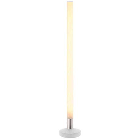 La lámpara de pié Baround RGB es una columna de luz con en base de acero lacado color blanco y cubierta circular opal con una potente luminosidad regulable con el mando a distancia incluido. Luminaria exclusiva para crear ambientes únicos en cualquier lugar. Incluye mando a distancia RF para apagar/encender, controlar la intensidad, color y efectos de la luz.