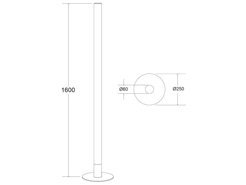 Columna de luz con en base de acero y cubierta circular opal con una potente luminosidad regulable con el mando a distancia incluido. Luminaria exclusiva para crear ambientes únicos en cualquier lugar. Incluye mando a distancia RF para apagar/encender, controlar el color de luz (desde blanco cálido-neutro-frío), la intensidad y efectos de la luz.