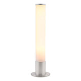 Columna de luz con en base de acero y cubierta circular opal con una potente luminosidad regulable con el mando a distancia incluido. Luminaria exclusiva para crear ambientes únicos en cualquier lugar. Incluye mando a distancia RF para apagar/encender, controlar la intensidad y efectos de la luz.