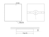 Aplique LED de superficie fabricado en aluminio lacado en color blanco mate y luminaria led con señalética de fácil comprensión.