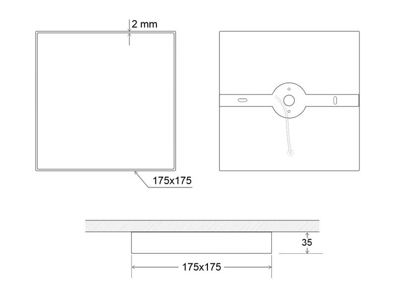 Aplique LED de superficie fabricado en aluminio lacado en color blanco mate y luminaria led con señalética de fácil comprensión.