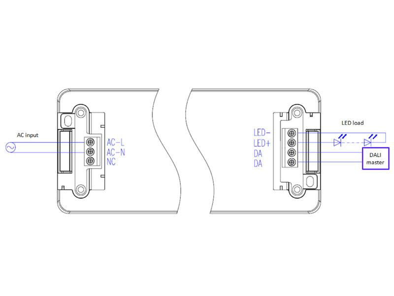 Led driver de corriente constante para luminarias LED para interiores.