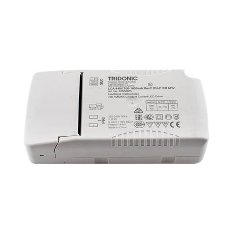 LED DRIVER TRIDONIC regulable TRIAC cn salida dual de Corriente Constante de 700 ó 1050mA especialmente diseñado para la alimentación de luminarias led con una amplia potencia de salida desde 18W a 44W