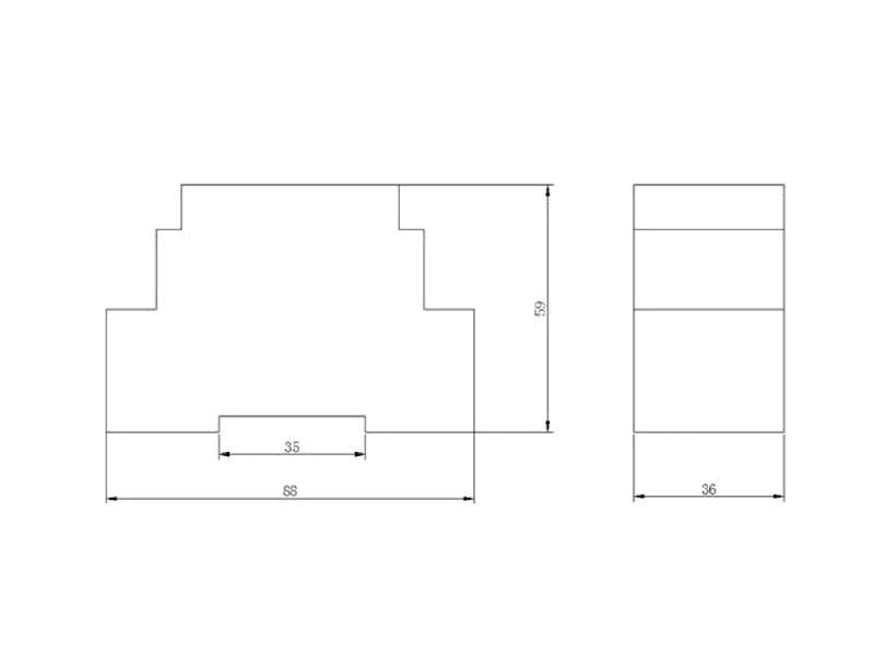 Modelo para carril DIN que con entrada de señal DALI (estándar IEC62386) para regulación de dispositivos con señal de 0-10V. Convierte la señal DALI a señal 0/1-10V para el control de dispositivos que dispongan de esta regulación.