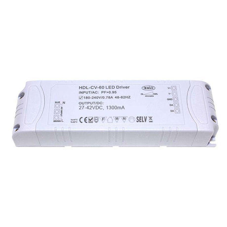 DALI Driver 55W, 27-42VDC, 1300mA, Regulable para controlar dispositivos led. Proporciona una gran economía y eficiencia.