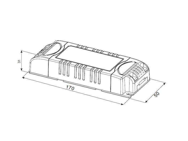 DALI Driver 55W, 27-42VDC, 1300mA, Regulable para controlar dispositivos led. Proporciona una gran economía y eficiencia.