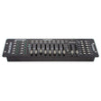 Consola DMX 512 Profesional. Permite manejar cualquier tipo de luminarias que sea DMX: Efecto de LED, cabezal móvil, máquina de humo, Strobo, Dimmer Pack. Controla hasta 12 equipos independientes de 16 canales cada uno que se seleccionan desde los botones de Scanner.