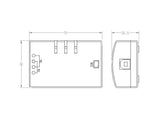 DALI Master con conexión USB para configurar desde el PC el control de los dispositivos DALI. En combinación del software dedicado permite la depuración y configuración del sistema de control de iluminación DALI.