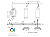 DALI fuente de alimentación carril DIN, DC16V, 250mA especialmente diseñado para alimentar el BUS DALI.