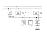 Panel táctil LCD con interface configurable que permite acceder al control de los distintos elementos del sistema DALI de una forma sencilla.