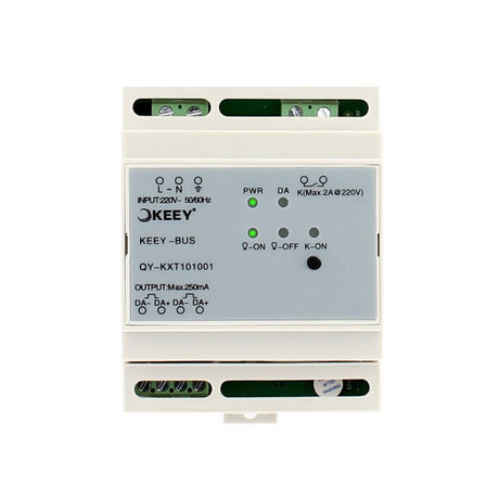 DALI fuente de alimentación carril DIN, DC16V, 250mA especialmente diseñado para alimentar el BUS DALI. Con protección contra sobrecarga y cortocircuito. y función de salida de relé automático