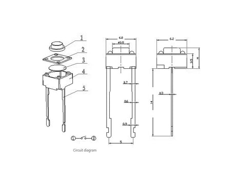 Micro pulsador de mínimo tamaño DC5-24V para instalaciones con tiras led.