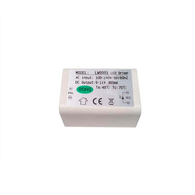 Fuente de alimentación de 3x1W, DC9-11V, 300mA, Corriente Constante, para focos led