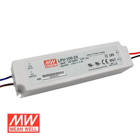 Fuente de alimentación con protección IP67, DC24V/100W/4,16A Mean Well LPV-100-24