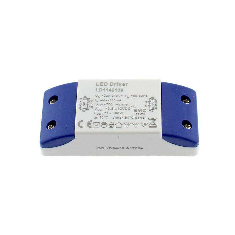 Fuente de alimentación de DC3-11V/(1-3)x3W/700mA, Corriente Constante, para focos led