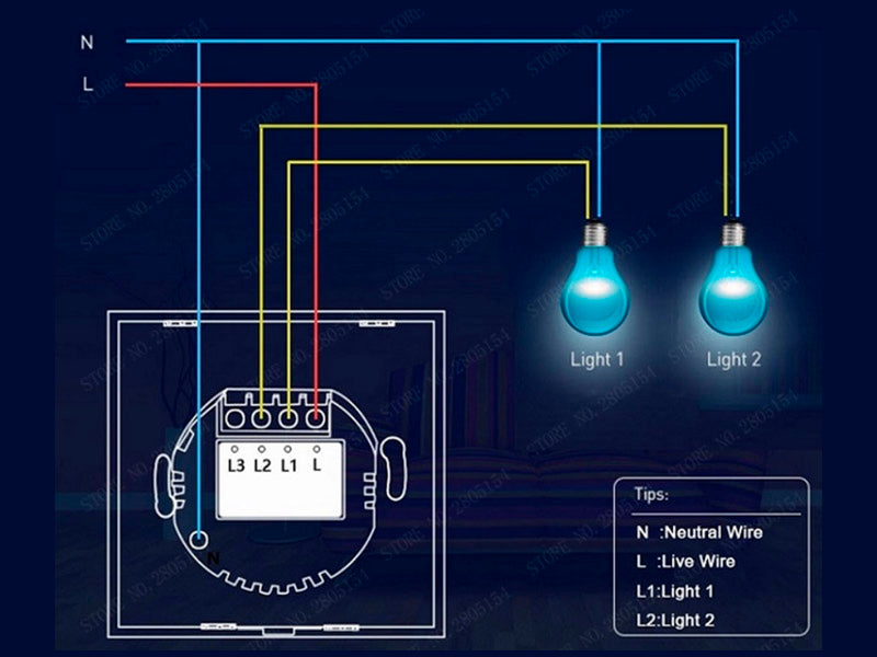 Interruptor táctil sencillo de 1 módulo con 2 encendidos en color negro. Interruptor eléctrico de empotrar con cuerpo de aluminio y panel frontal táctil iluminado de cristal templado con acabado de alta calidad y diseño minimalista. Control por WiFi, App Ios, Android, por voz, Alexa, Google Home. 