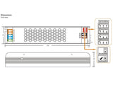 Un nuevo concepto de fuente de alimentación con 4 modos de salida de intensidad, encendido ajustable gradual o instantáneo, conectores rápidos de cables, dimensiones reducidas, refrigeración de la fuente por convección natural y protección contra sobrecargas y sobretensiones.