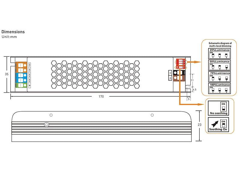 Un nuevo concepto de fuente de alimentación con 4 modos de salida de intensidad, encendido ajustable gradual o instantáneo, conectores rápidos de cables, dimensiones reducidas, refrigeración de la fuente por convección natural y protección contra sobrecargas y sobretensiones.