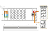 Un nuevo concepto de fuente de alimentación con 4 modos de salida de intensidad, encendido ajustable gradual o instantáneo, conectores rápidos de cables, dimensiones reducidas, refrigeración de la fuente por convección natural y protección contra sobrecargas y sobretensiones.